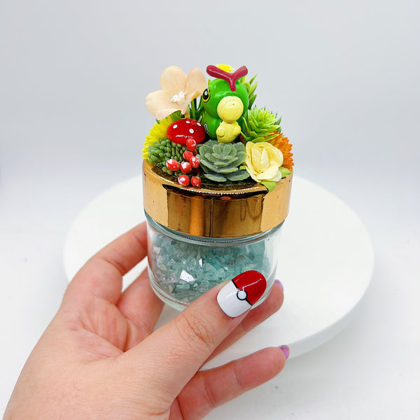 Caterpie Terrarium Jar