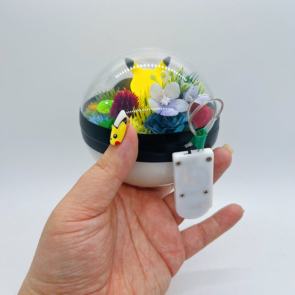 LIGHT UP Pikachu Pokeball Terrarium