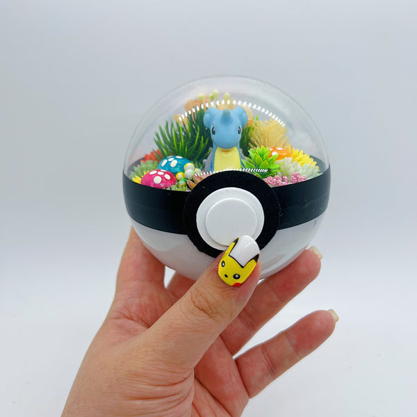 LIGHT UP Lapras Pokeball Terrarium