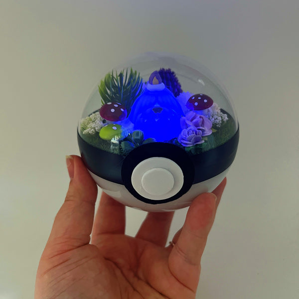 LIGHT UP Greavard Pokeball Terrarium