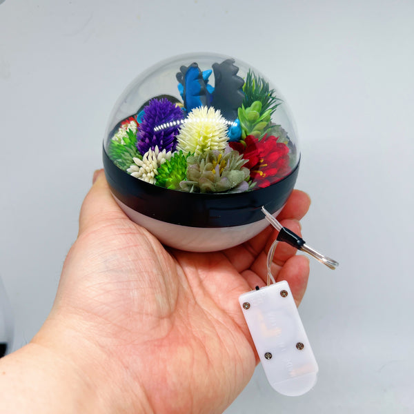 LIGHT UP Mega Charizard X Pokeball Terrarium