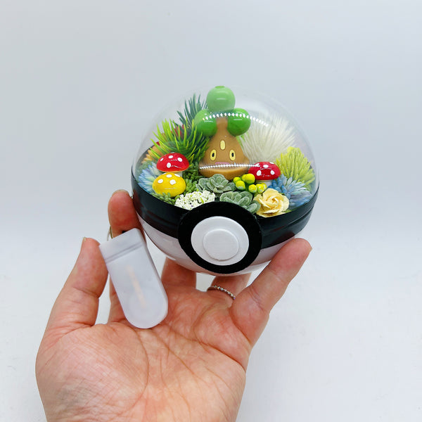 LIGHT UP Bonsly Pokeball Terrarium