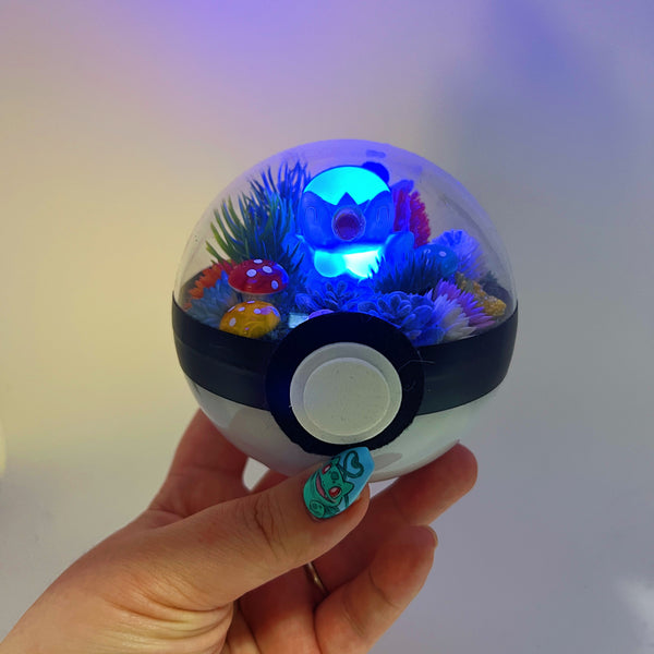 LIGHT UP Piplup Pokeball Terrarium