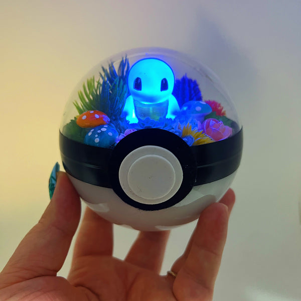 LIGHT UP Squirtle Pokeball Terrarium