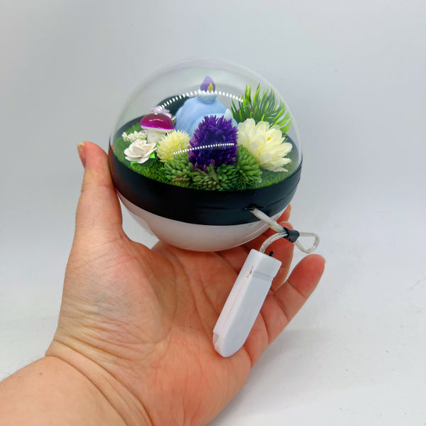 LIGHT UP Greavard Pokeball Terrarium