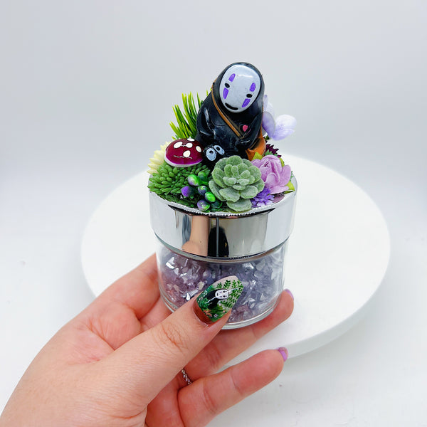 No Face Terrarium Jar