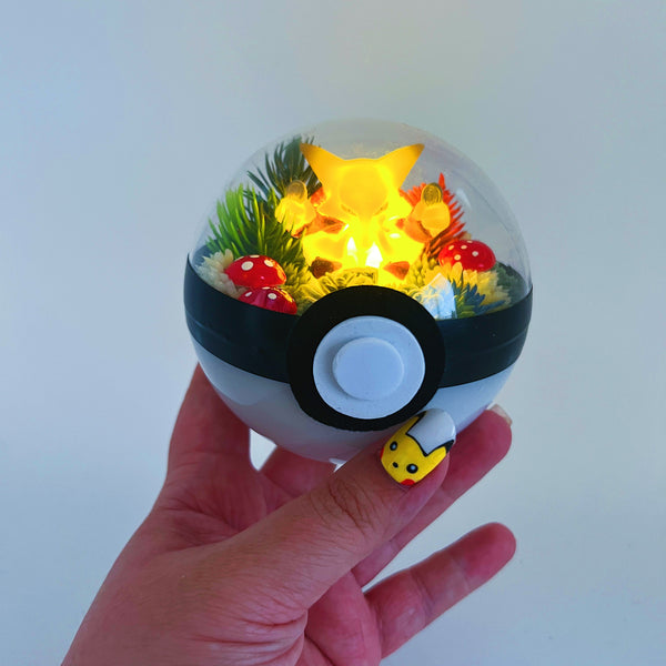 LIGHT UP Alakazam Pokeball Terrarium