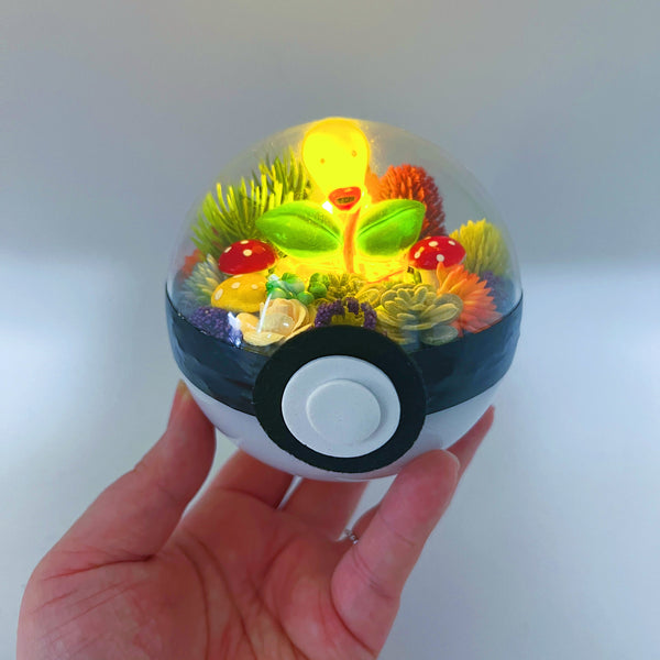 LIGHT UP Bellsprout Pokeball Terrarium