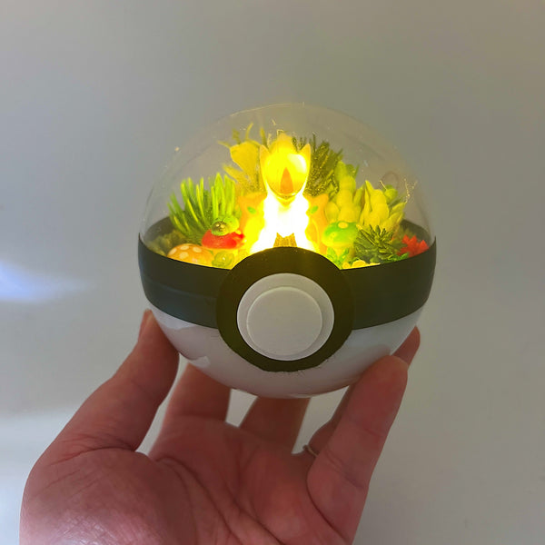LIGHT UP Arceus Pokeball Terrarium