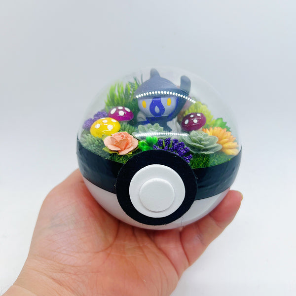 LIGHT UP Lampent Pokeball Terrarium