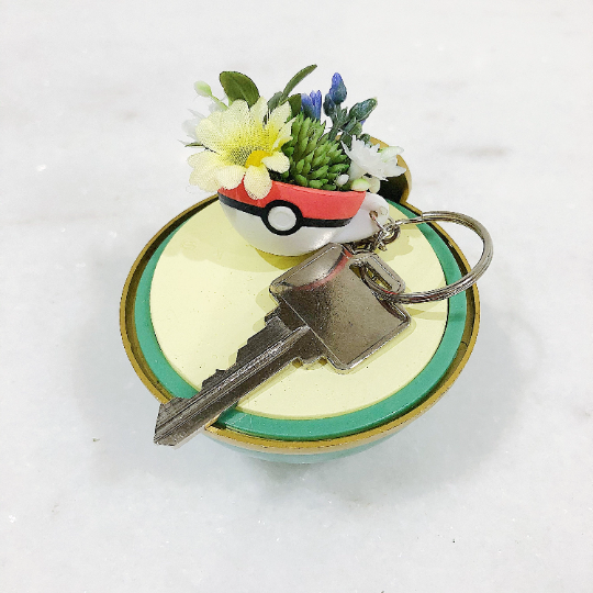 Random Assorted Pokeball Terrarium Keychain
