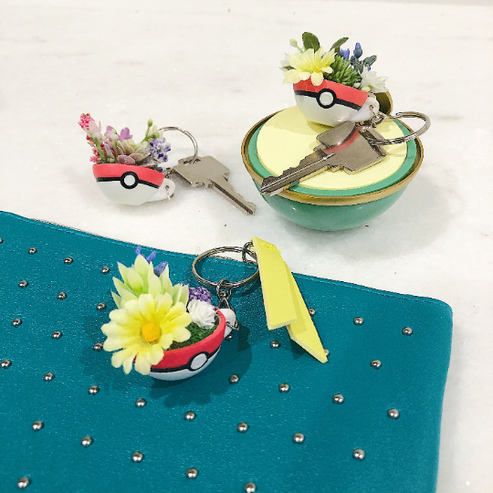 Random Assorted Pokeball Terrarium Keychain