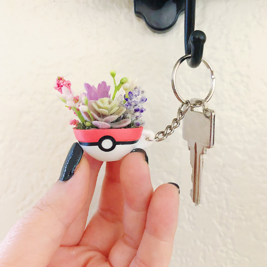 Random Assorted Pokeball Terrarium Keychain