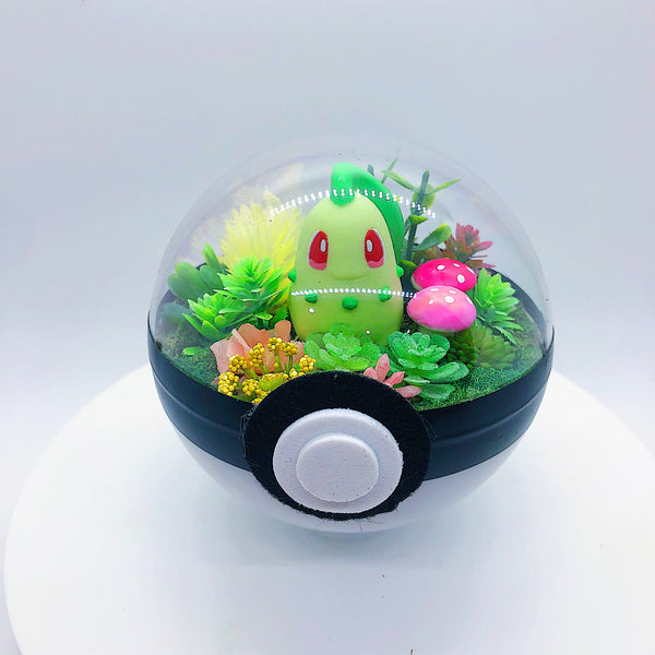 Chikorita Light-Up Pokeball Terrarium