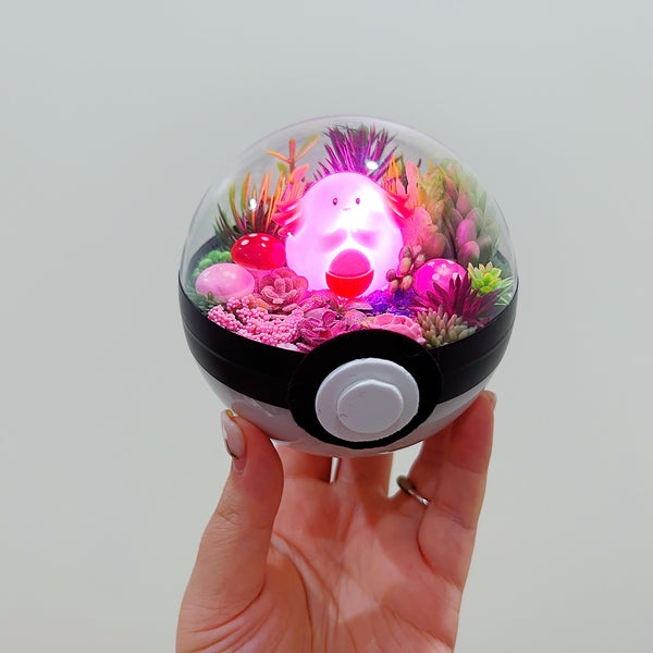 LIGHT UP Chansey Pokeball Terrarium