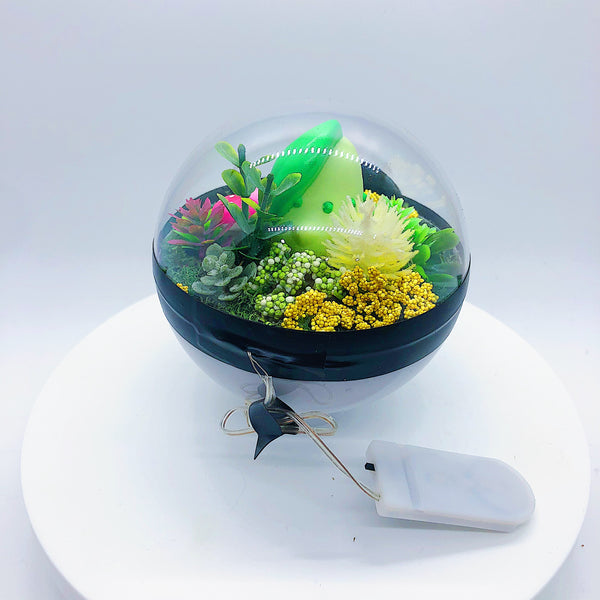 Chikorita Light-Up Pokeball Terrarium