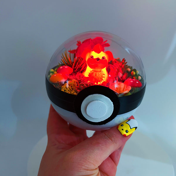 LIGHT UP Growlithe Pokeball Terrarium