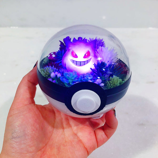 LIGHT UP Gengar Pokeball Terrarium