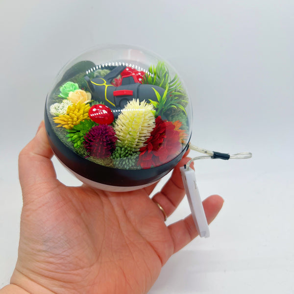 LIGHT UP Shiny Rayquaza Pokeball Terrarium