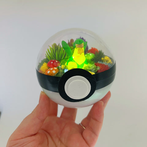 LIGHT UP Tropius Pokeball Terrarium