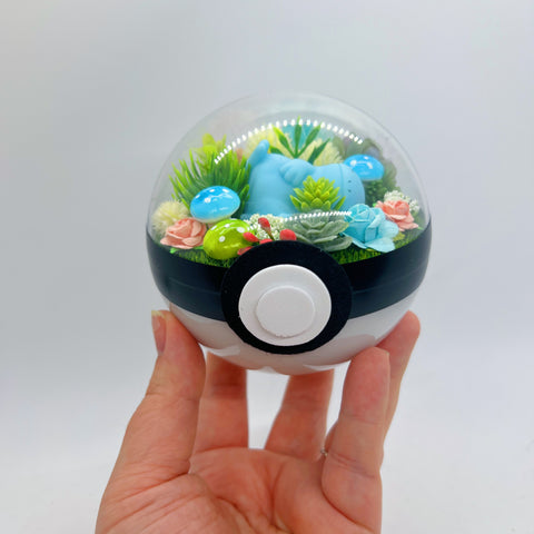 LIGHT UP Sleeping Quagsire Pokeball Terrarium