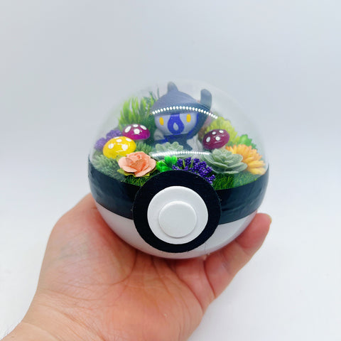 LIGHT UP Lampent Pokeball Terrarium
