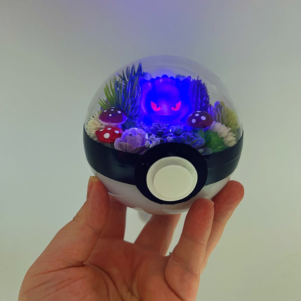 LIGHT UP Gengar Pokeball Terrarium