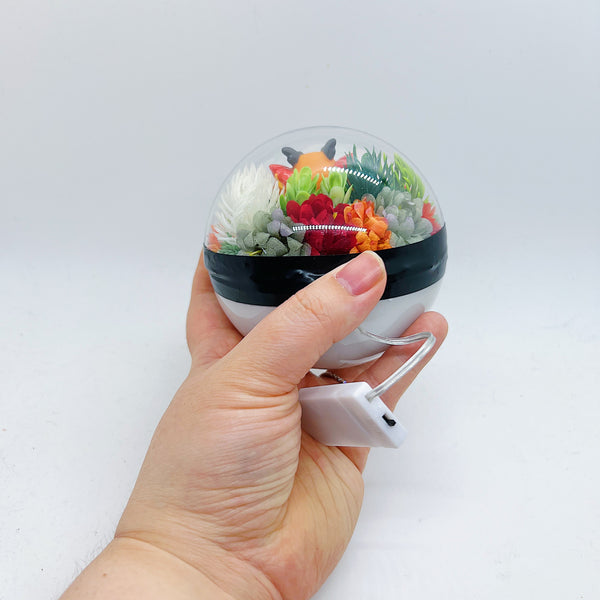 LIGHT UP Emboar Pokeball Terrarium