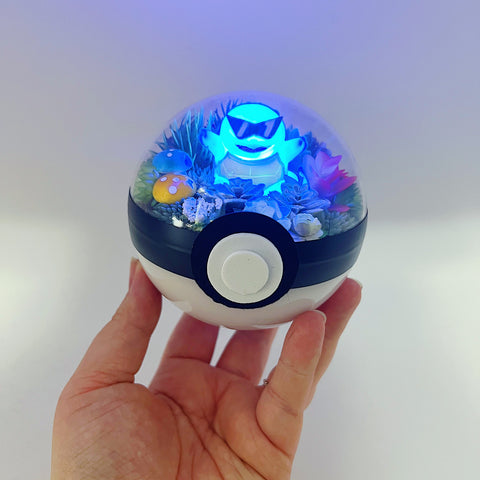 LIGHT UP Squirtle Squad Pokeball Terrarium