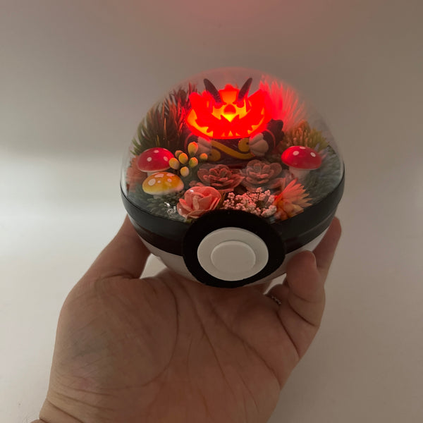 LIGHT UP Emboar Pokeball Terrarium