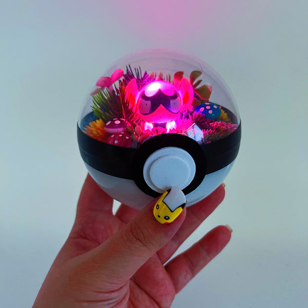 LIGHT UP Impidimp Pokeball Terrarium