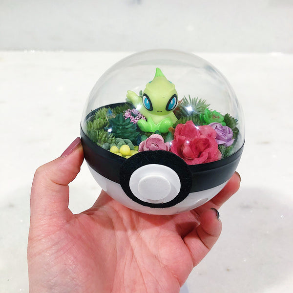 Celebi Light-Up Pokeball Terrarium