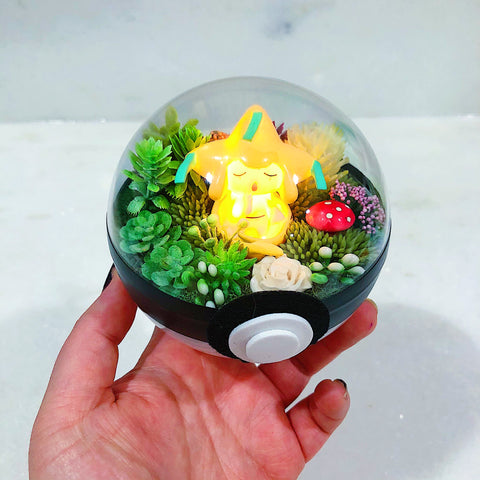 Jirachi Light-Up Pokeball Terrarium