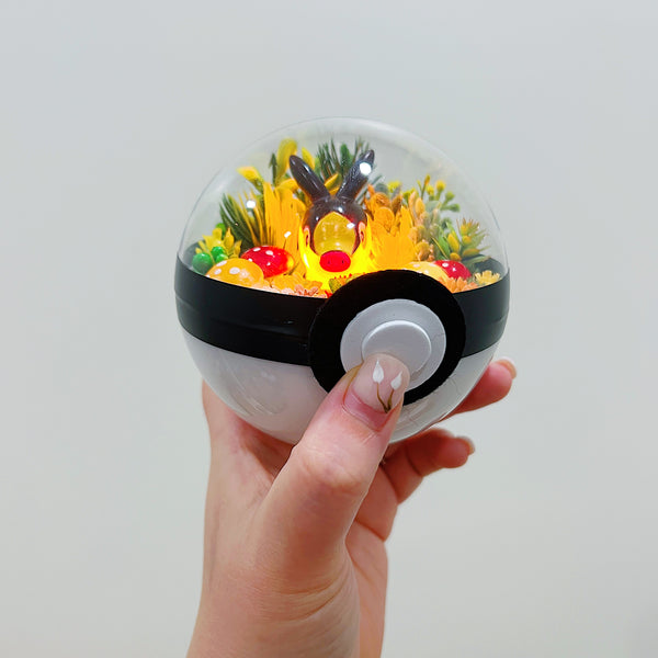 LIGHT UP Tepig Pokeball Terrarium