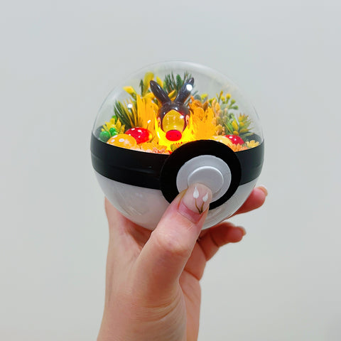 LIGHT UP Tepig Pokeball Terrarium
