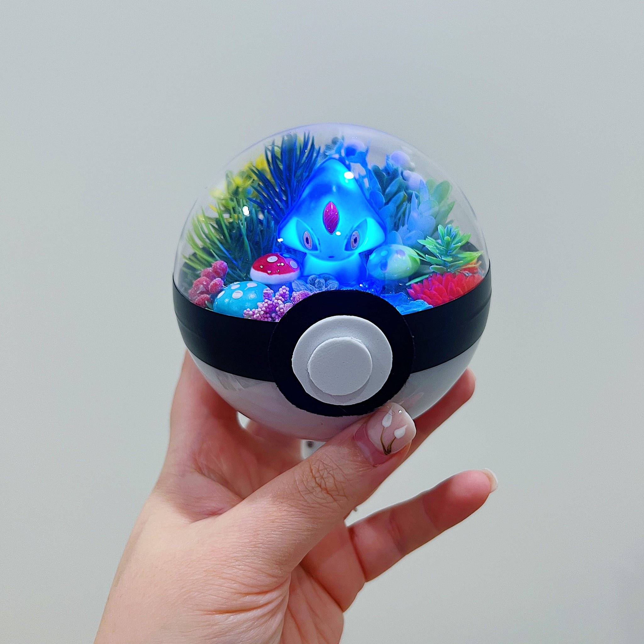 LIGHT UP Azelf Pokeball Terrarium