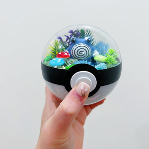LIGHT UP Poliwhirl Pokeball Terrarium