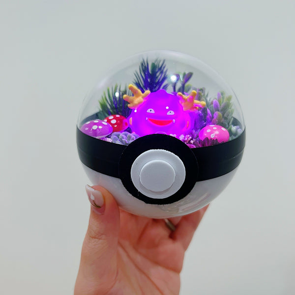 LIGHT UP Koffing Pokeball Terrarium