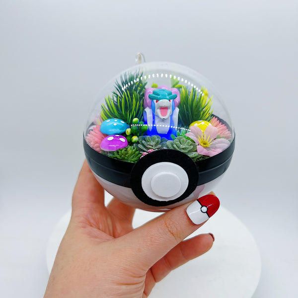 LIGHT UP Suicune Pokeball Terrarium