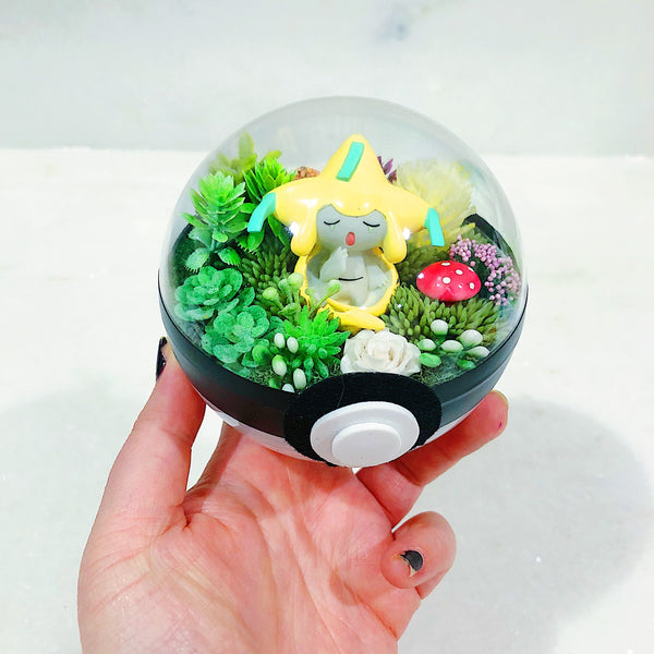 Jirachi Light-Up Pokeball Terrarium