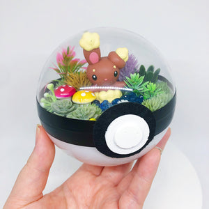 LIGHT UP Buneary Pokeball Terrarium