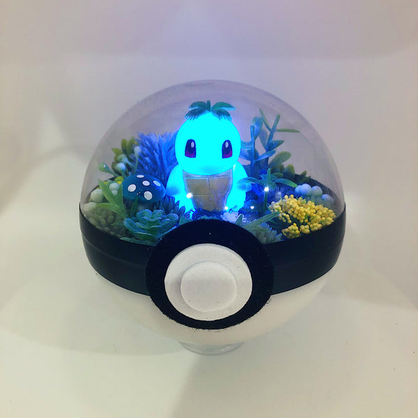 LIGHT UP Squirtle Pokeball Terrarium